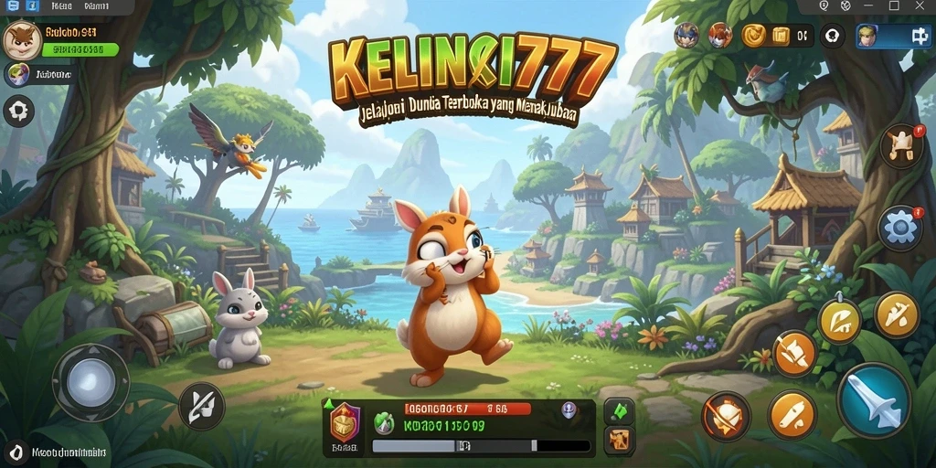 Gameplay KELINCI777 dalam dunia terbuka yang luas dan interaktif.