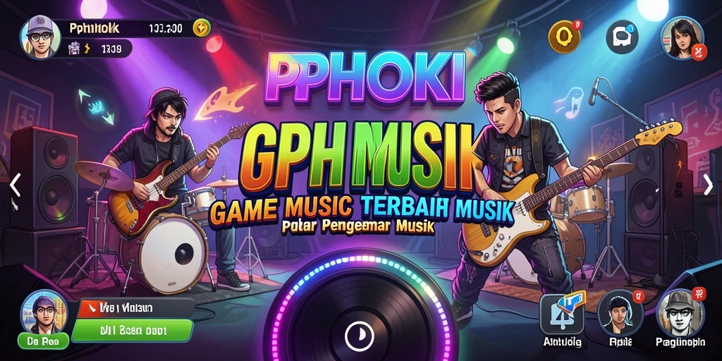 Screenshot gameplay PPHOKI dengan fitur musik yang menarik.
