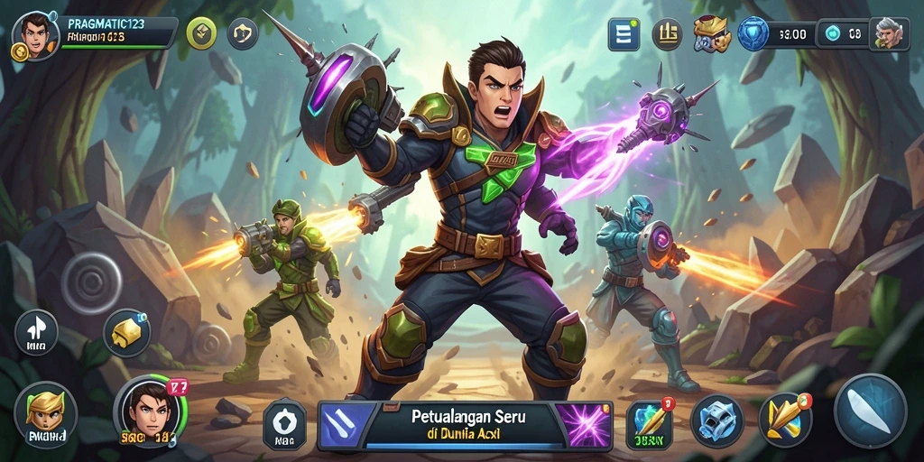 Tampilan gameplay seru dari PRAGMATIC123 saat pertarungan berlangsung.