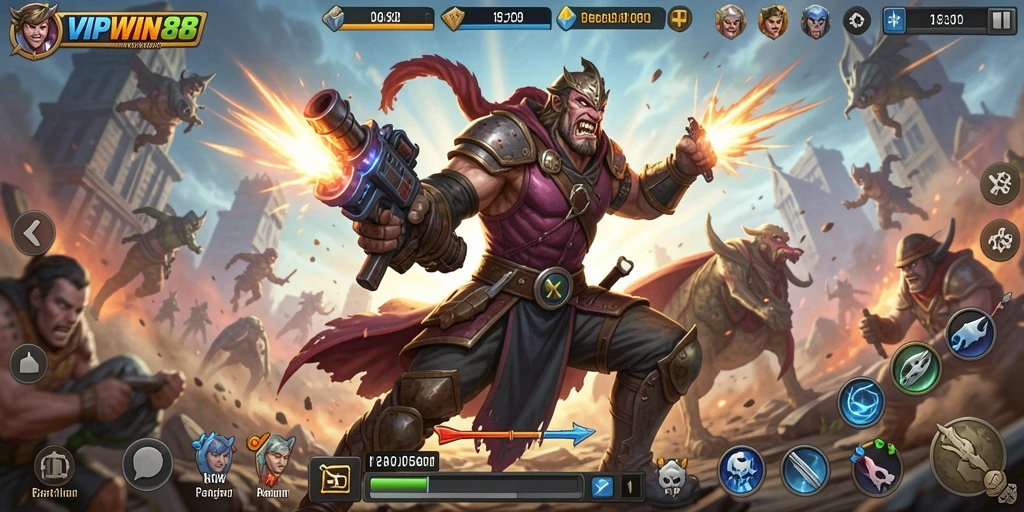 Tangkapan layar gameplay <strong>VIPWIN88</strong> menampilkan aksi seru dan pertempuran epik.